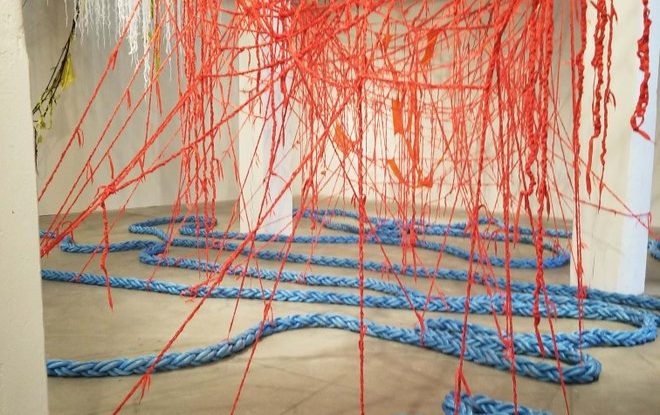 Fiber installation from art exhibit "Hot Mess Formalism"