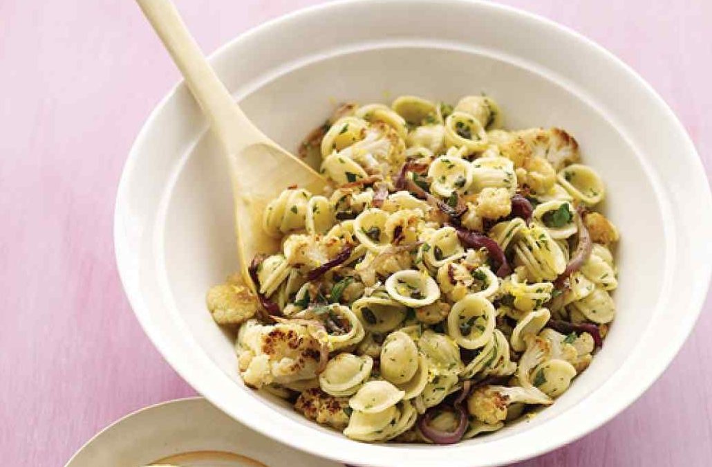 Roasted Cauliflower with Pasta and Lemon Zest