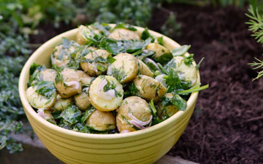 Potato Salad with Spinach and Lemon