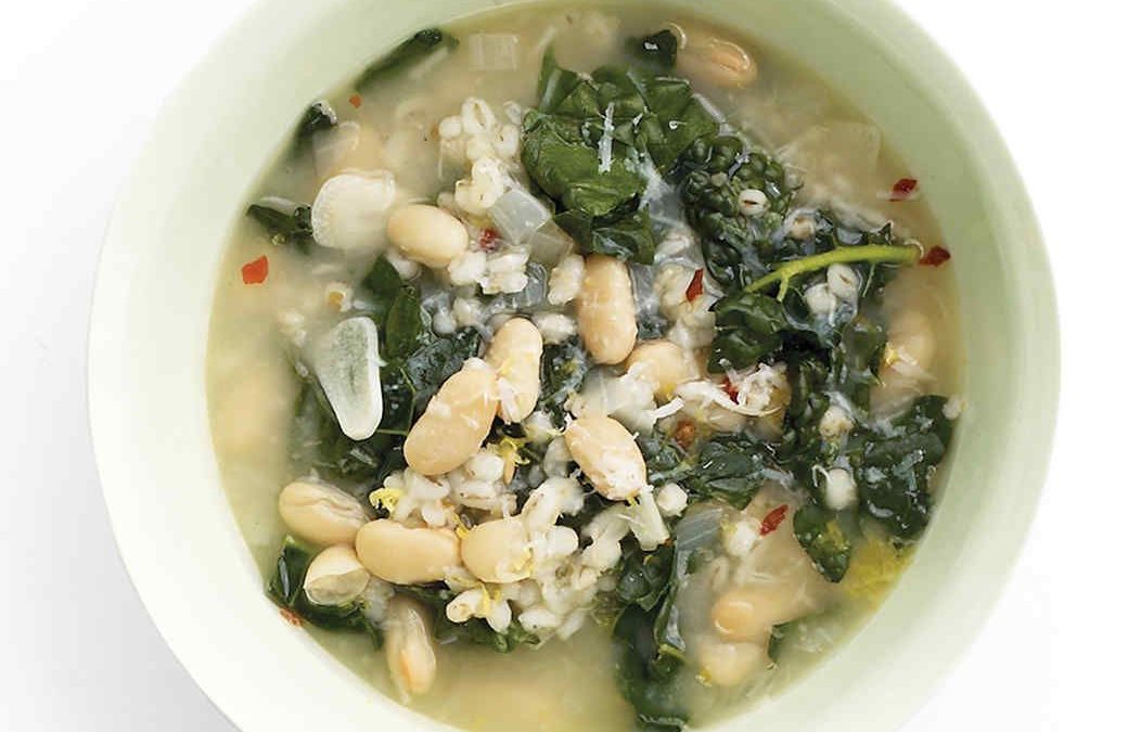 Kale and White Bean Soup with Barley