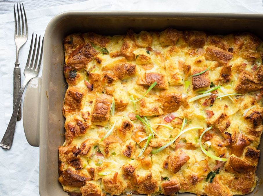 Apple, Onion and Fontina French Toast Casserole