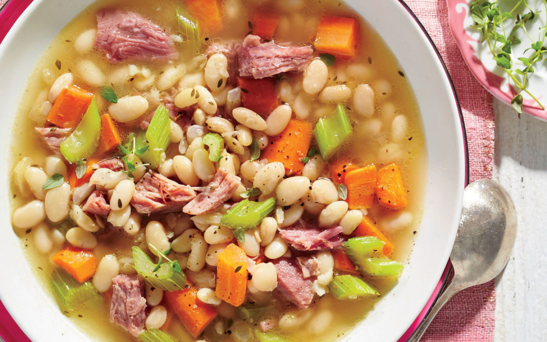 Slow Cooker Ham and White Bean Soup