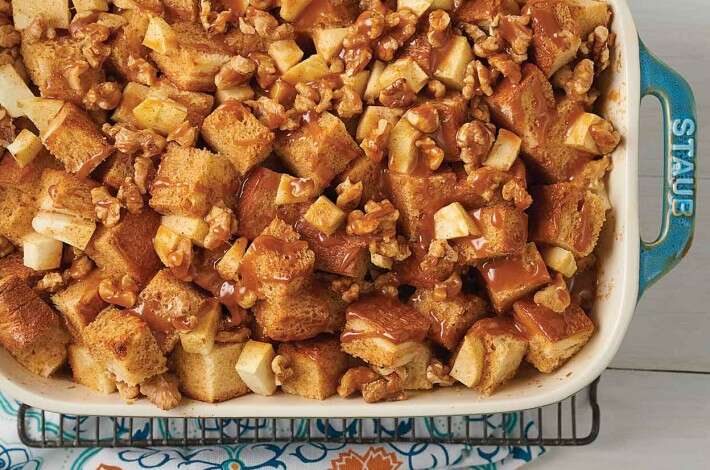 Salted Caramel Apple Bread Pudding