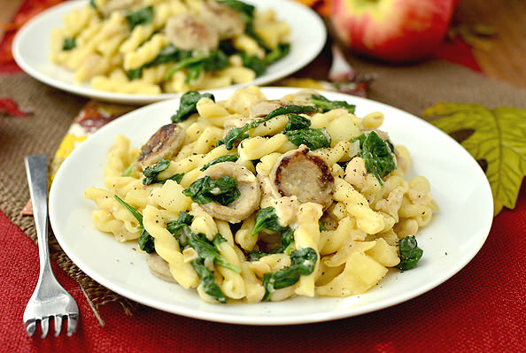 Sweet Apple Chicken Sausage Pasta