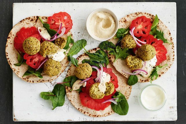 Baked Chickpea and Edamame Falafel