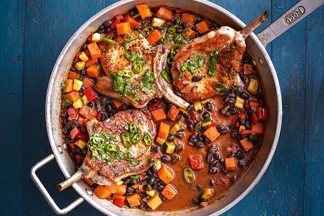 Pork and Black Bean One-Pot with Green Chilli Salsa