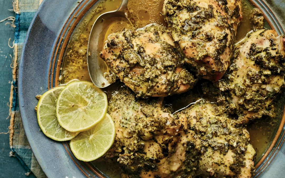 Hariyali Murgh (Baked Chicken Thighs With Herbs)