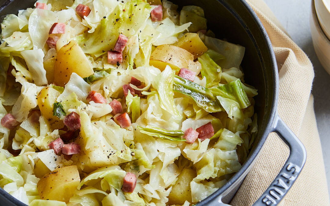 Smothered Cabbage with Ham