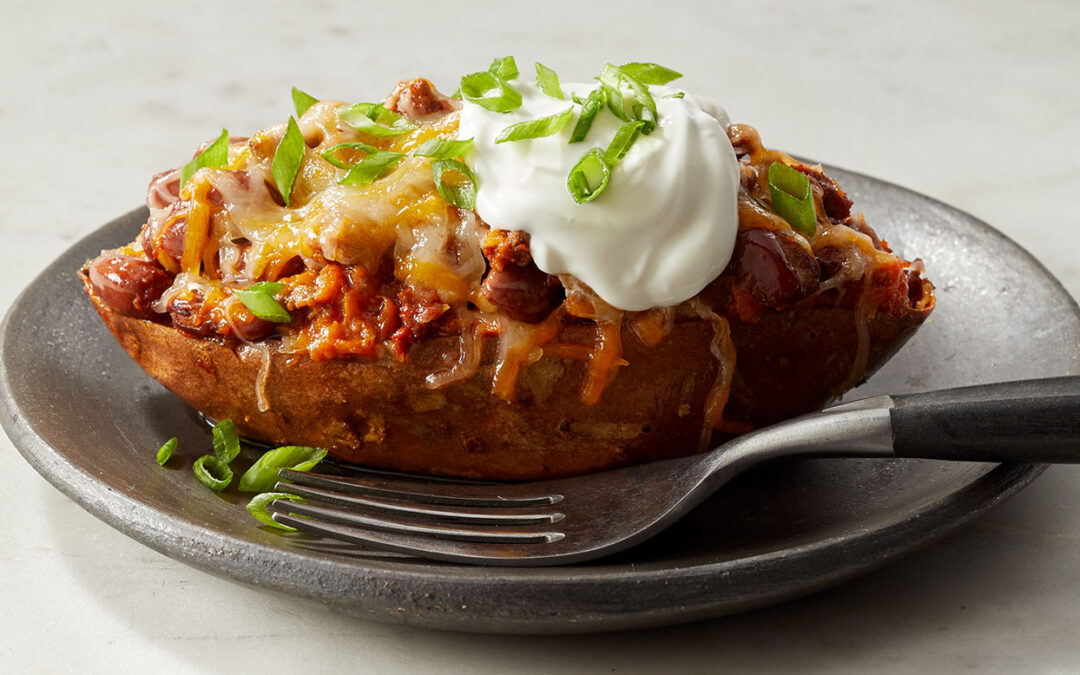 Stuffed Sweet Potatoes with Chili