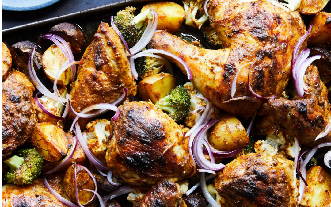 Tandoori Chicken and Vegetable Sheet Pan Supper