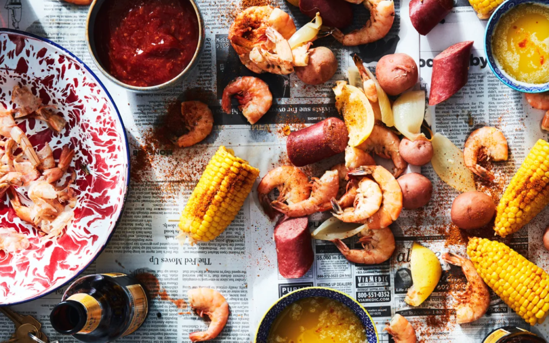 Seafood Boil with Shrimp, Corn and Sausage