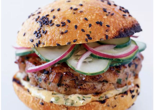 Thai Tuna Burgers with Ginger Lemon Mayonnaise