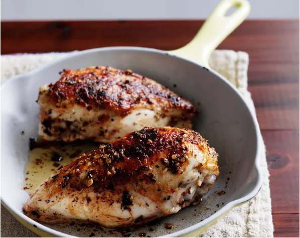 Grilled Chicken Breasts with Lemon & Thyme